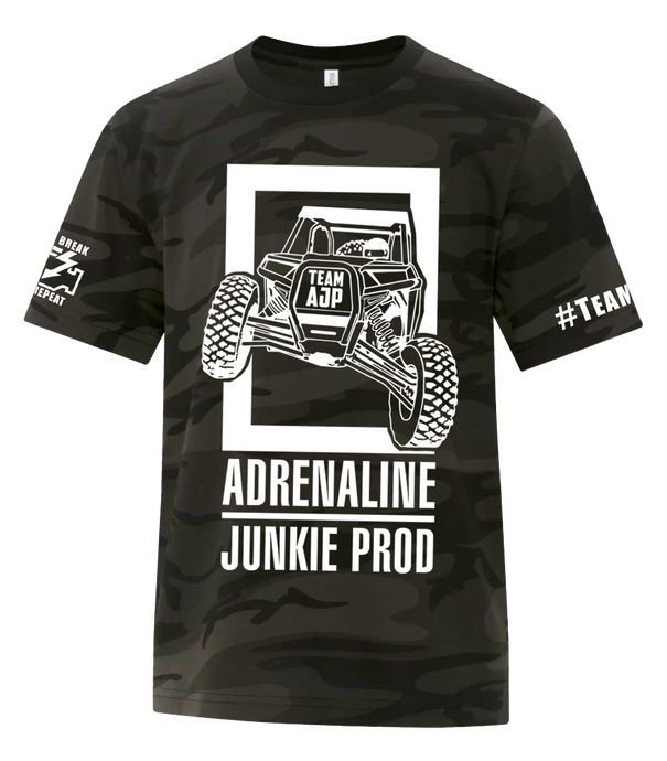 AdrenalineJunkieProd - Camouflage Original Logo T-Shirt - Eat, Sleep, Ride, Repeat