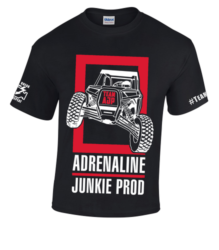 AdrenalineJunkieProd - 2 Tone Original Logo T-Shirt - Eat, Sleep, Ride, Repeat