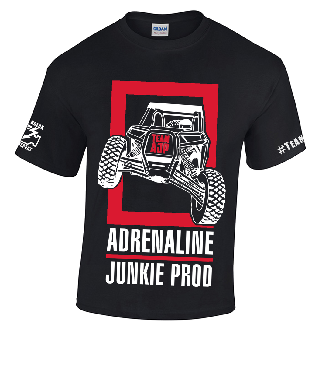 AdrenalineJunkieProd - 2 Tone Original Logo T-Shirt - Eat, Sleep, Ride, Repeat