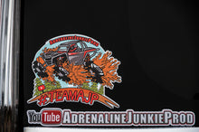 Load image into Gallery viewer, #TeamAJP Mud Splash Sticker - AdrenalineJunkieProd