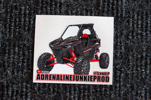 SXS/UTV Vehicle Stickers- Black RS1 Decal - AdrenalineJunkieProd