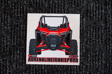 Load image into Gallery viewer, SXS/UTV Vehicle Stickers- Red RZR Pro XP Decal - Front View - AdrenalineJunkieProd