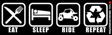 Eat, Sleep, Ride, Repeat Sticker - SXS/UTV Decal - AdrenalineJunkieProd