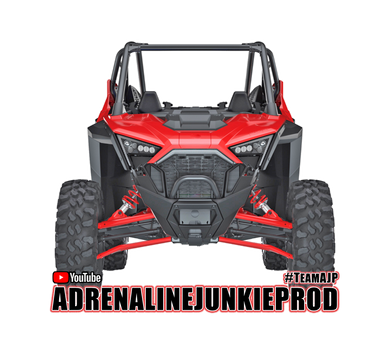 SXS/UTV Vehicle Stickers- Red RZR Pro XP Decal - Front View - AdrenalineJunkieProd