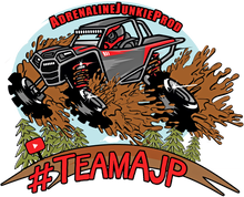 Load image into Gallery viewer, #TeamAJP Mud Splash Sticker - AdrenalineJunkieProd