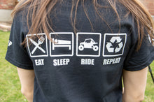 Load image into Gallery viewer, AdrenalineJunkieProd - Original Logo T-Shirt - VARIOUS COLORS - Eat, Sleep, Ride, Repeat - Version 2.0