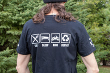 Load image into Gallery viewer, AdrenalineJunkieProd - Mav Logo T-Shirt - Eat, Sleep, Ride, Repeat #TeamAJP - Version 2.0