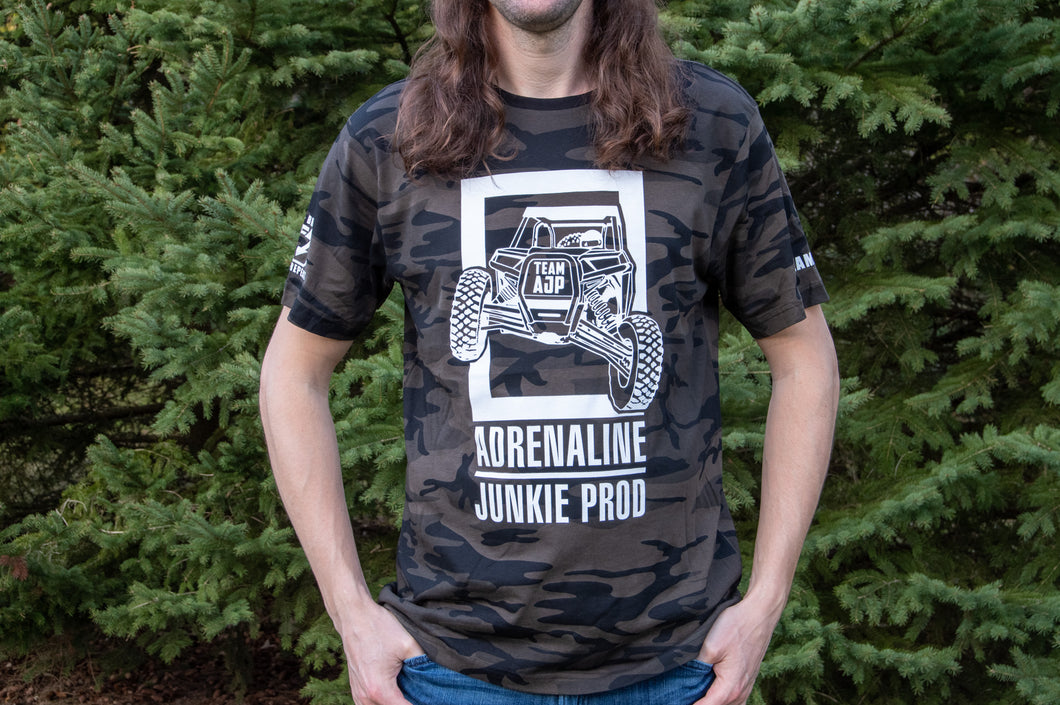 AdrenalineJunkieProd - Camouflage Original Logo T-Shirt - Eat, Sleep, Ride, Repeat